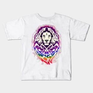 Lion Psychedelic Pop Art Kids T-Shirt